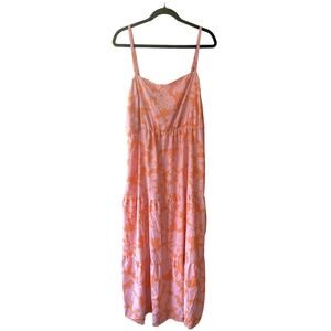 Sanctuary Floral Tiered Maxi Dress XXL Pink Dainty Feminine Ruffle Cottagecore